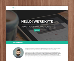 Kyte - Flat Onepage Responsive Wordpress Theme